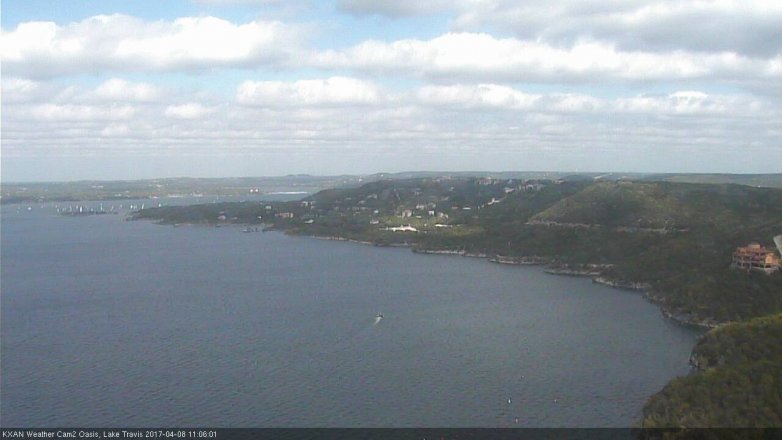Lake Travis webcam, April 8, 2017 10:20 AM CT