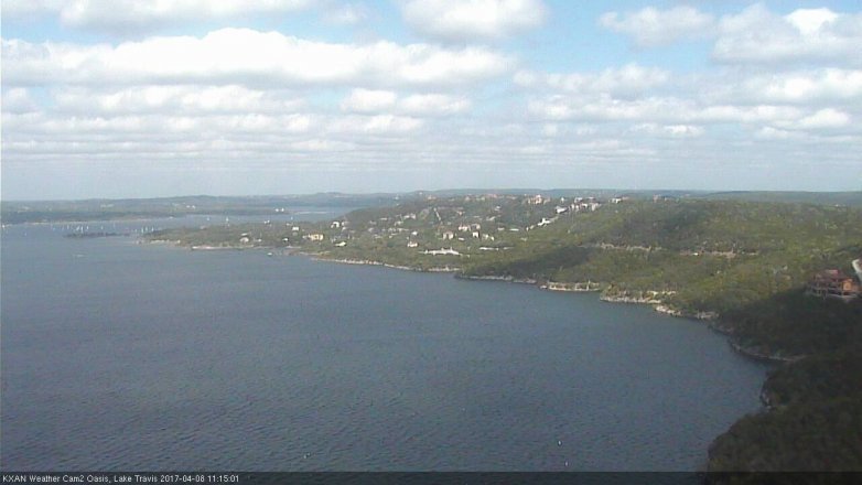 Lake Travis webcam, April 8, 2017 10:30 AM CT