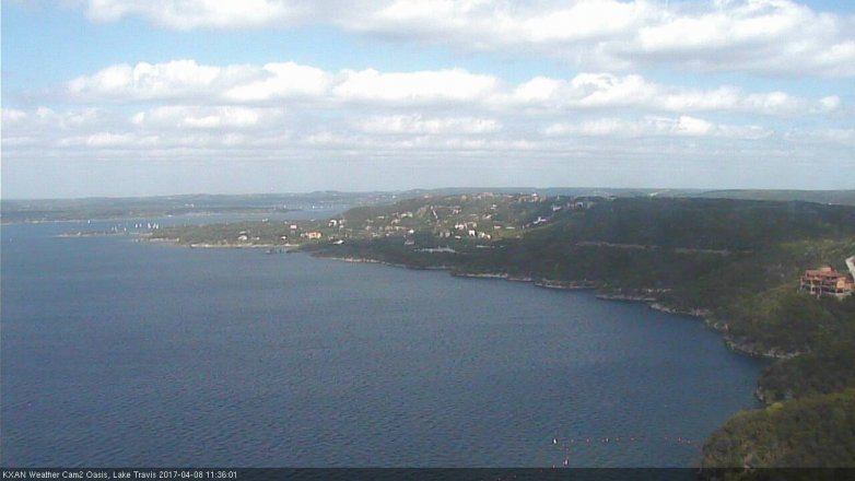 Lake Travis webcam, April 8, 2017 10:40 AM CT