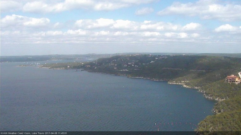 Lake Travis webcam, April 8, 2017 10:45 AM CT