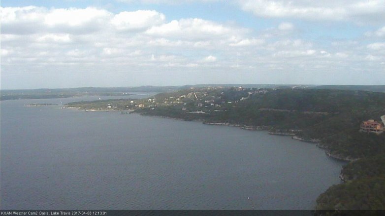 Lake Travis webcam, April 8, 2017 11:15 AM CT