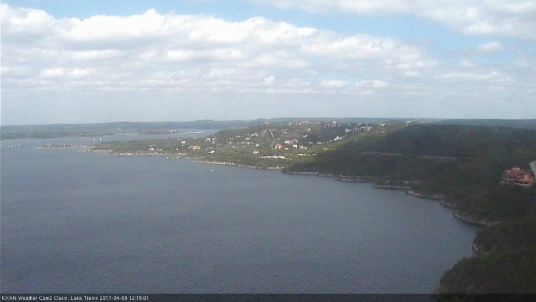 Lake Travis webcam, April 8, 2017 11:25 AM CT