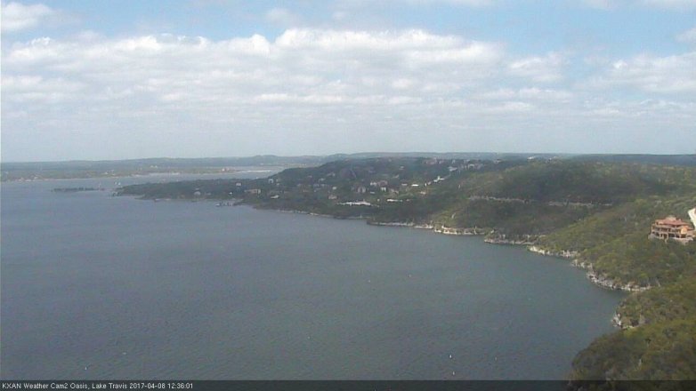 Lake Travis webcam, April 8, 2017 11:50 AM CT