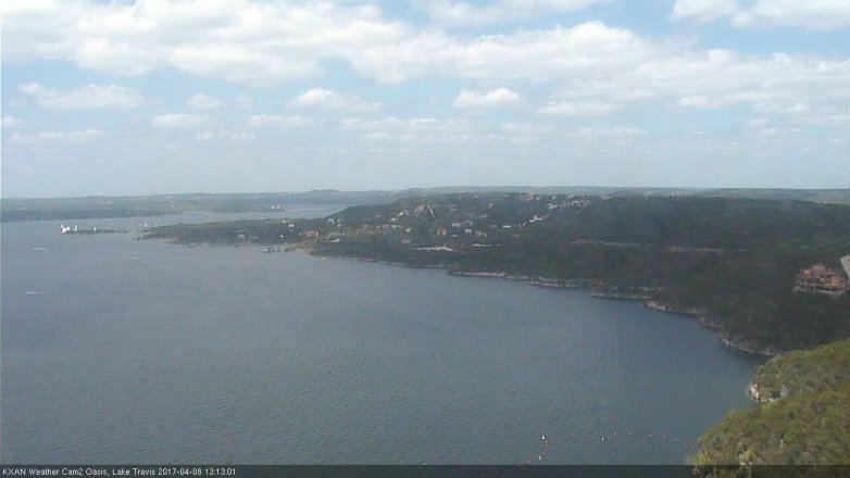 Lake Travis webcam, April 8, 2017 12:20 PM CT