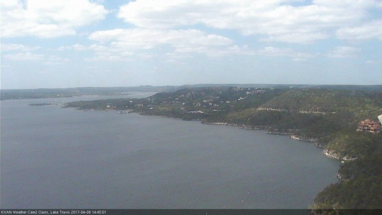 Lake Travis webcam, April 8, 2017 2:05 PM CT