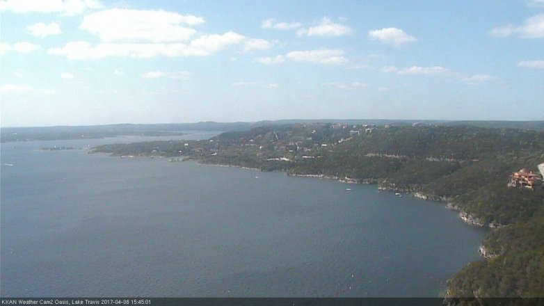 Lake Travis webcam, April 8, 2017 3:00 PM CT