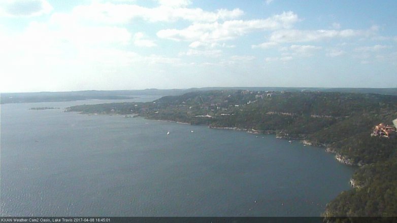 Lake Travis webcam, April 8, 2017 4:00 PM CT