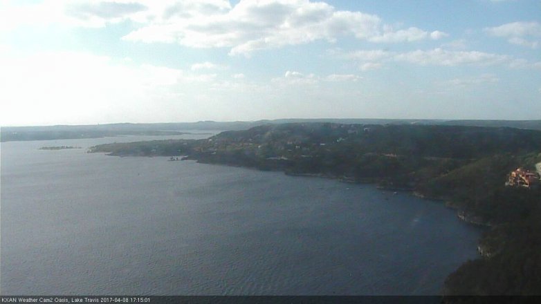 Lake Travis webcam, April 8, 2017 4:35 PM CT