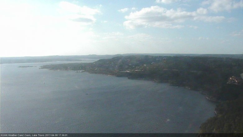 Lake Travis webcam, April 8, 2017 4:45 PM CT