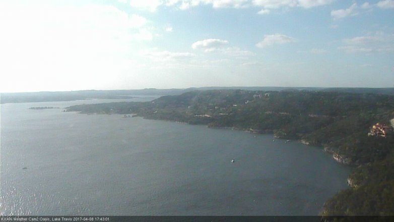 Lake Travis webcam, April 8, 2017 4:55 PM CT