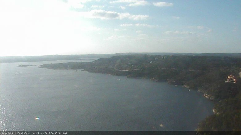 Lake Travis webcam, April 8, 2017 5:20 PM CT
