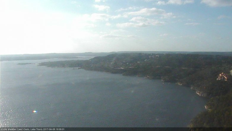 Lake Travis webcam, April 8, 2017 5:25 PM CT