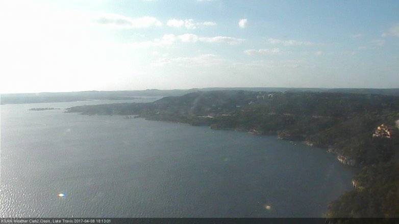 Lake Travis webcam, April 8, 2017 5:35 PM CT