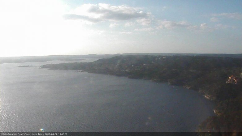 Lake Travis webcam, April 8, 2017 6:00 PM CT