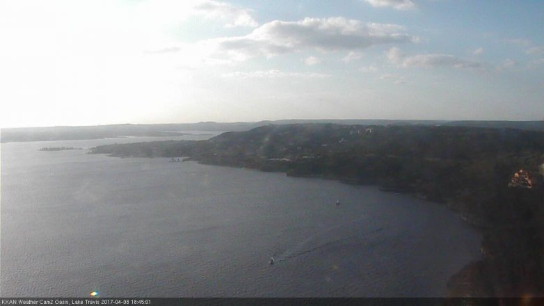 Lake Travis webcam, April 8, 2017 6:10 PM CT