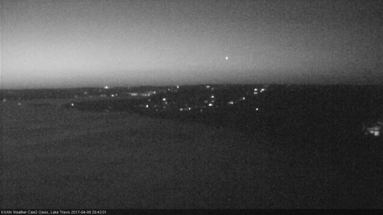 Lake Travis webcam, April 8, 2017 7:55 PM CT