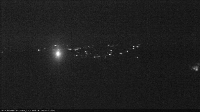 Lake Travis webcam, April 8, 2017 8:05 PM CT
