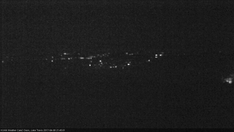 Lake Travis webcam, April 8, 2017 8:45 PM CT