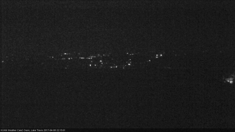 Lake Travis webcam, April 8, 2017 9:20 PM CT