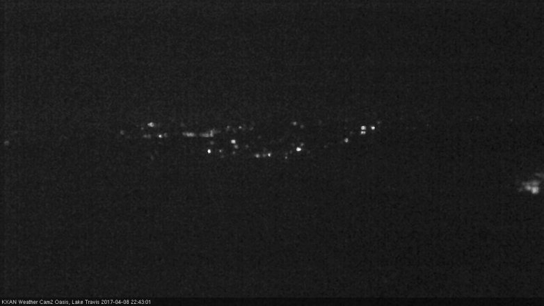 Lake Travis webcam, April 8, 2017 10:00 PM CT