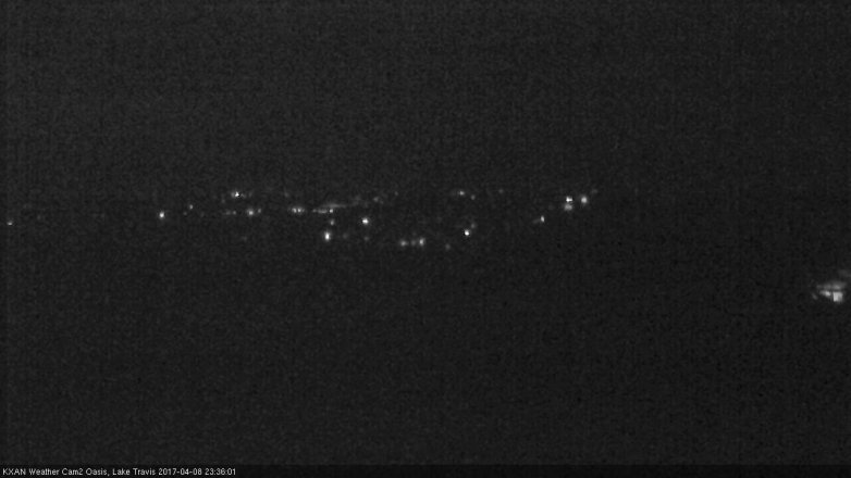 Lake Travis webcam, April 8, 2017 11:00 PM CT