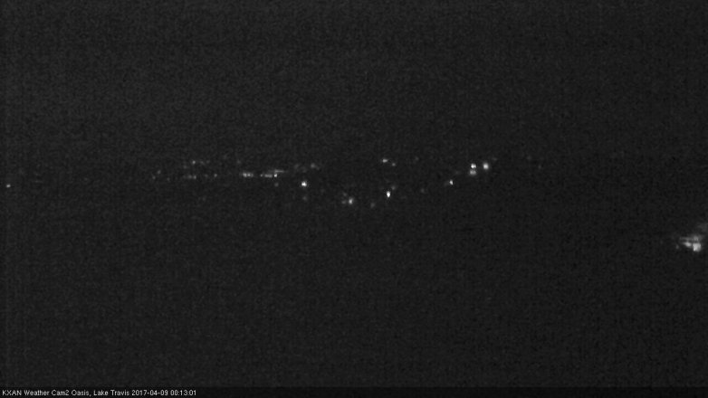 Lake Travis webcam, April 8, 2017 11:25 PM CT