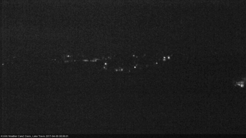 Lake Travis webcam, April 8, 2017 11:30 PM CT