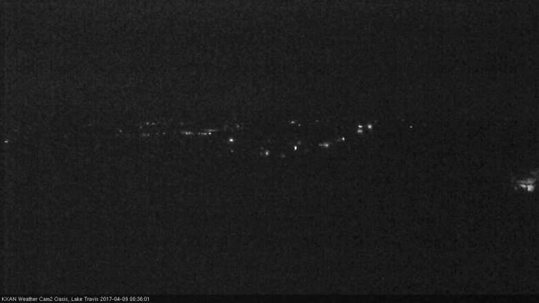 Lake Travis webcam, April 8, 2017 11:45 PM CT