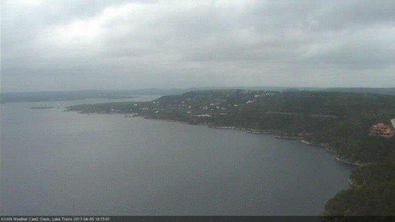 Lake Travis webcam, April 9, 2017 9:15 AM CT