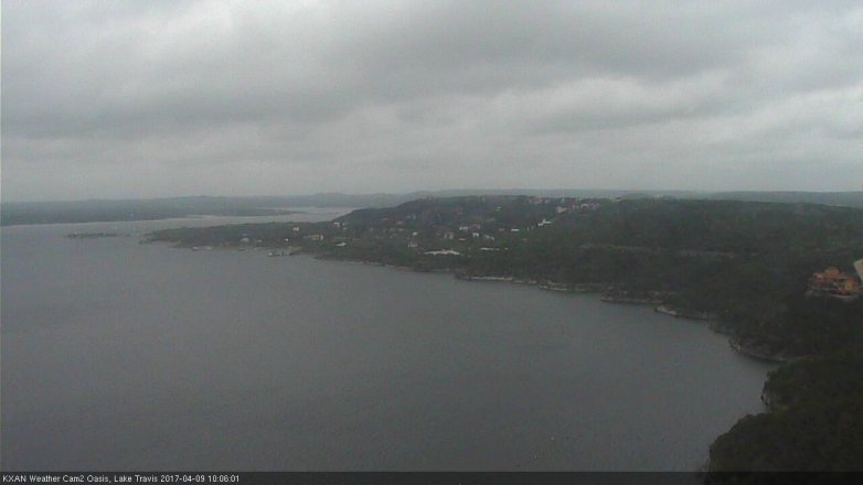 Lake Travis webcam, April 9, 2017 9:25 AM CT