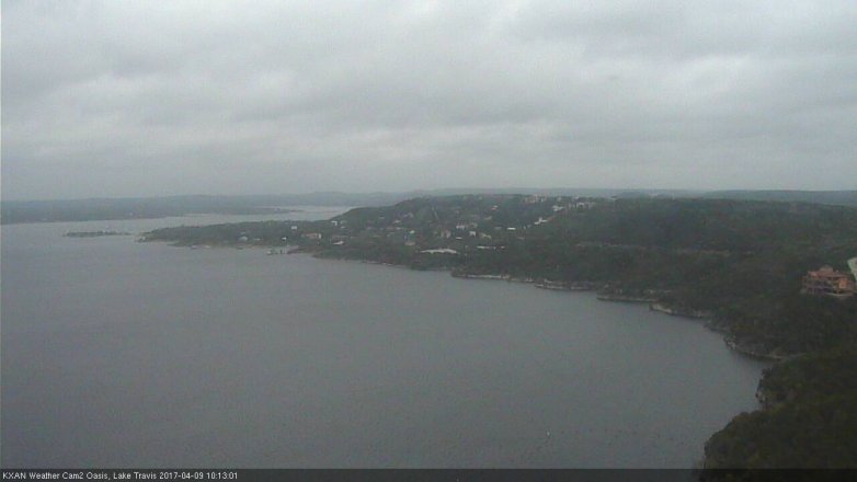 Lake Travis webcam, April 9, 2017 9:30 AM CT
