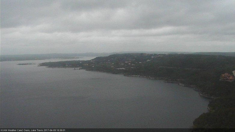 Lake Travis webcam, April 9, 2017 10:00 AM CT