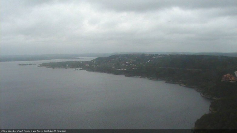 Lake Travis webcam, April 9, 2017 10:05 AM CT