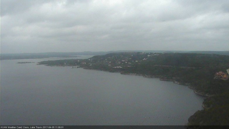 Lake Travis webcam, April 9, 2017 10:10 AM CT