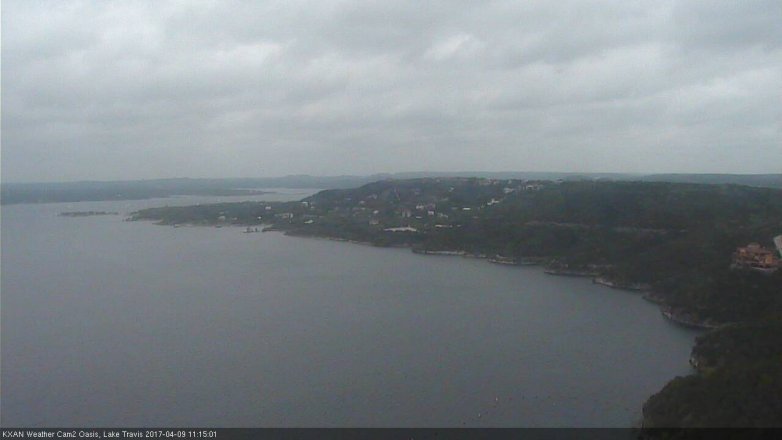 Lake Travis webcam, April 9, 2017 10:40 AM CT