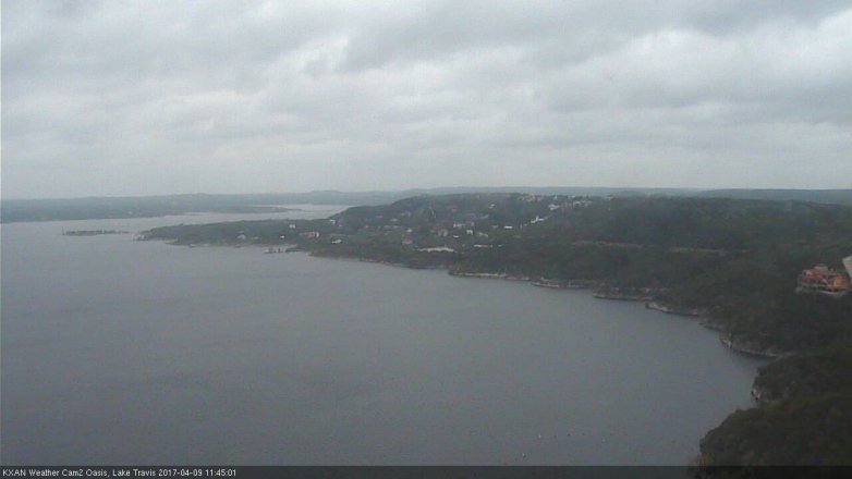 Lake Travis webcam, April 9, 2017 10:50 AM CT