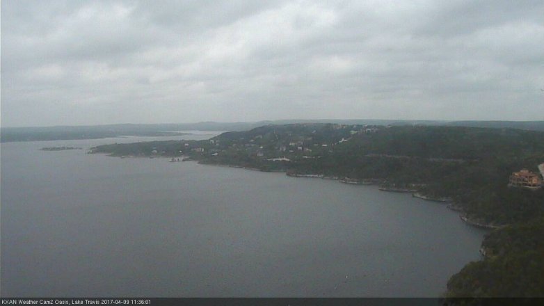Lake Travis webcam, April 9, 2017 11:00 AM CT