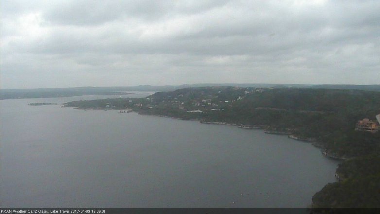 Lake Travis webcam, April 9, 2017 11:15 AM CT