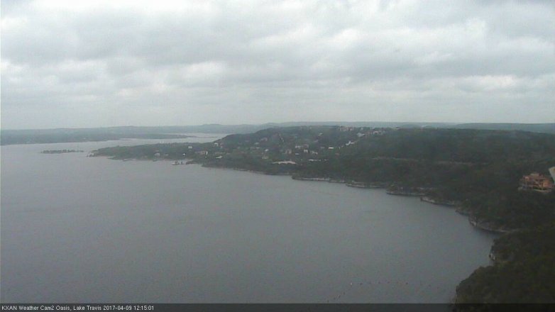 Lake Travis webcam, April 9, 2017 11:35 AM CT