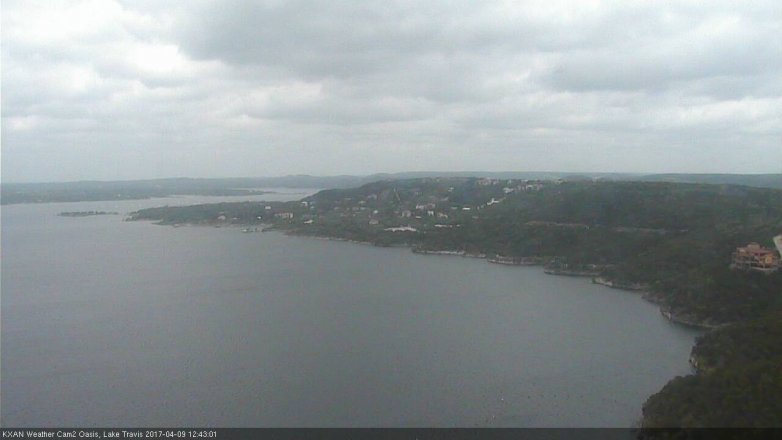 Lake Travis webcam, April 9, 2017 11:40 AM CT