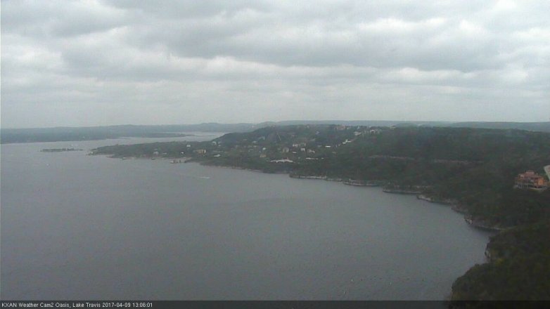 Lake Travis webcam, April 9, 2017 12:10 PM CT
