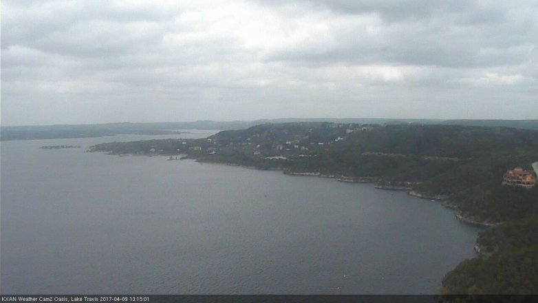 Lake Travis webcam, April 9, 2017 12:15 PM CT
