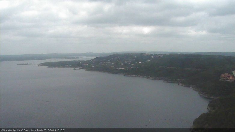 Lake Travis webcam, April 9, 2017 12:20 PM CT