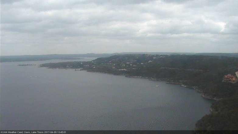 Lake Travis webcam, April 9, 2017 12:45 PM CT