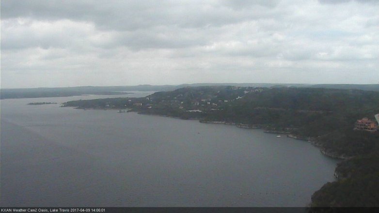 Lake Travis webcam, April 9, 2017 1:05 PM CT