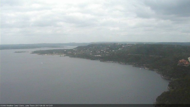 Lake Travis webcam, April 9, 2017 1:25 PM CT
