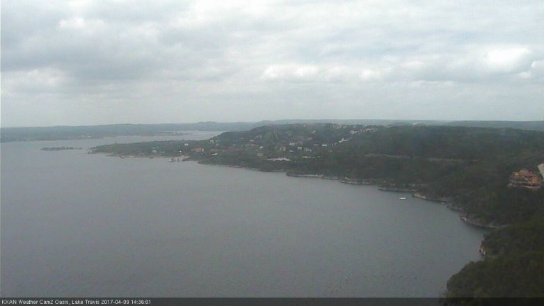 Lake Travis webcam, April 9, 2017 1:45 PM CT