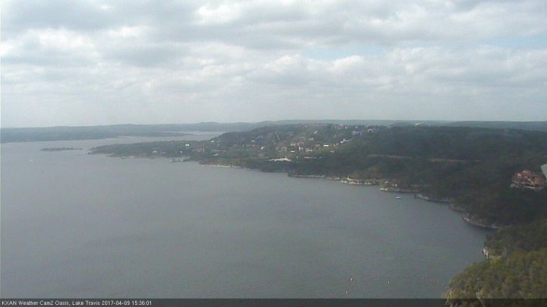 Lake Travis webcam, April 9, 2017 2:35 PM CT