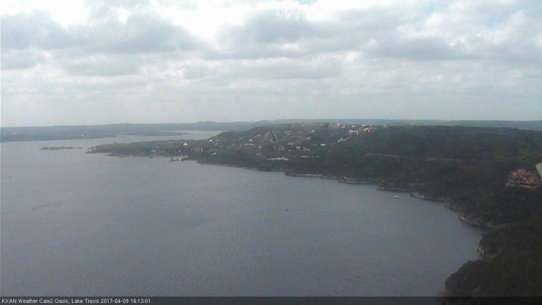 Lake Travis webcam, April 9, 2017 3:25 PM CT