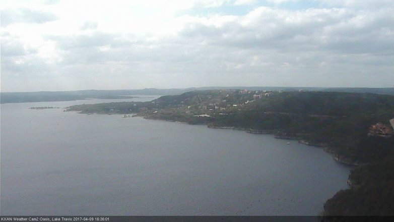 Lake Travis webcam, April 9, 2017 3:50 PM CT